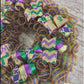 Mardi Gras Wreath | Fat Tuesday Mesh Door Wreath