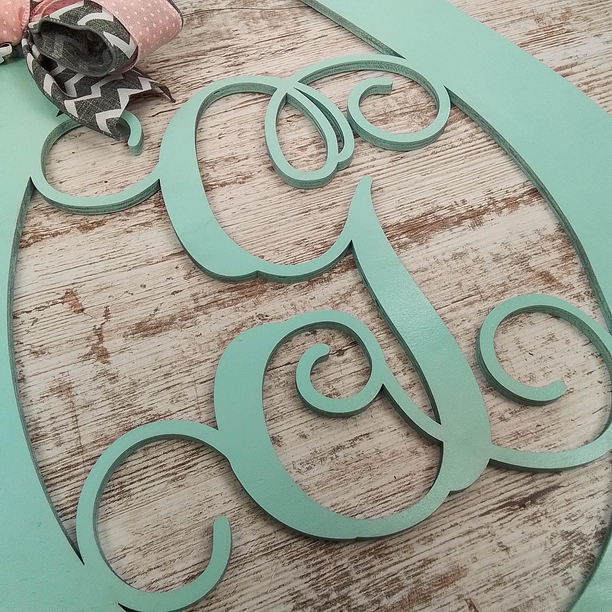 Purple Kentucky Derby Party Monogram Door Hanger | LOTS of colors! - Pink Door Wreaths