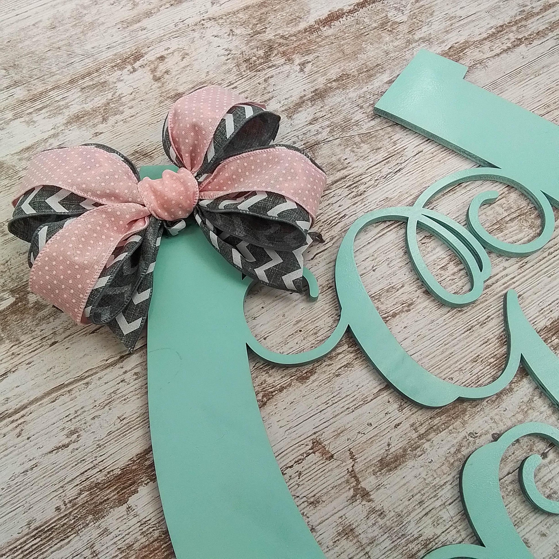 Purple Kentucky Derby Party Monogram Door Hanger | LOTS of colors! - Pink Door Wreaths