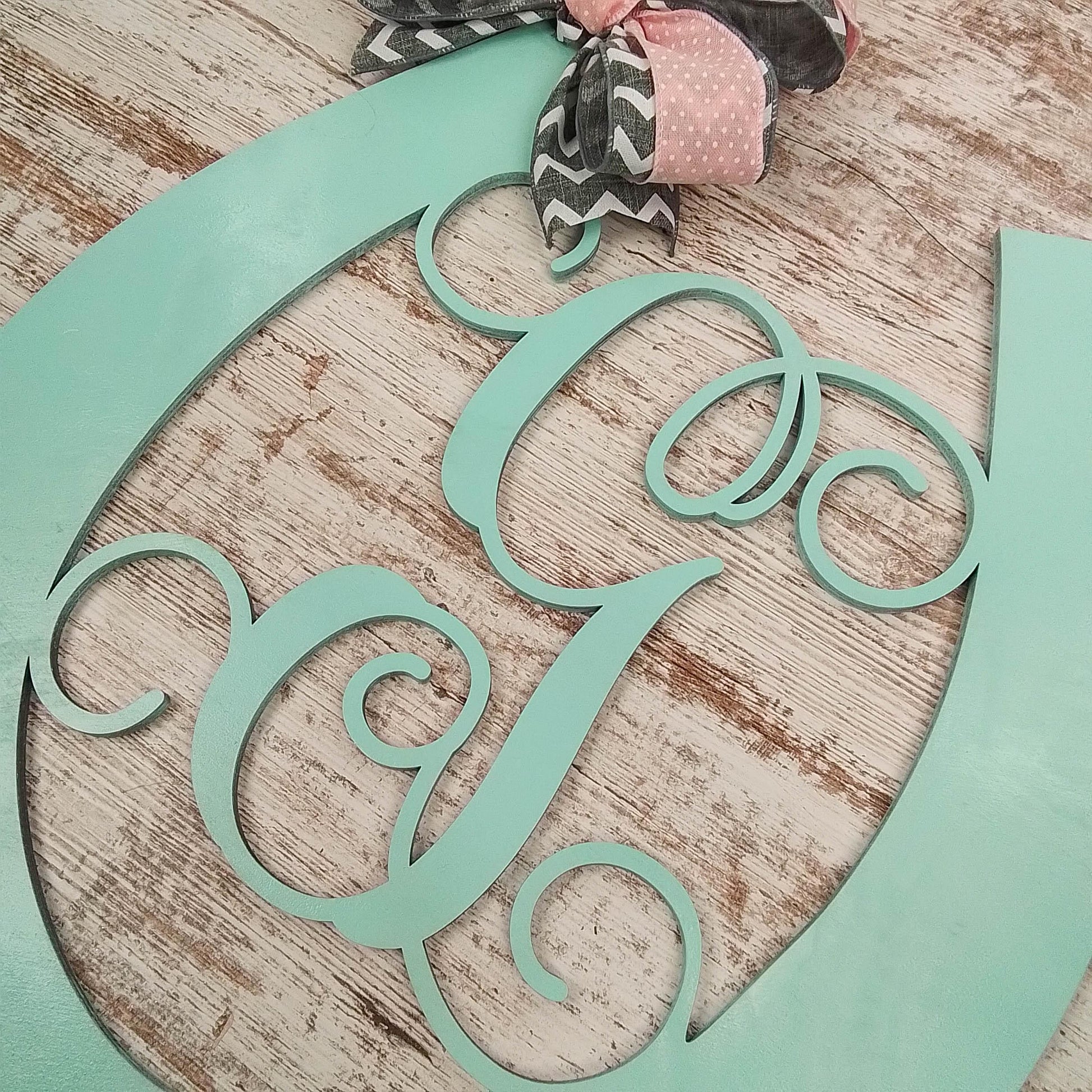 Purple Kentucky Derby Party Monogram Door Hanger | LOTS of colors! - Pink Door Wreaths