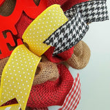 Red and Yellow Welcome Everyday Wreath - Mother's Day Gift Idea - Pink Door Wreaths