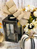 Solid Burlap Add On Wreath Bow - Wreath Embellishment for Already Made Wreath - - Pink Door Wreaths