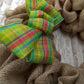 Spring Plaid Wreath Bow - Easter Wreath Embellishment for Making Your Own - Farmhouse Already Made Green Pink Turquoise - Pink Door Wreaths