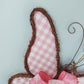 Spring Summer Butterfly Grapevine Wreath - Plaid Door Hanger Oversized Bow Jute Burlap Door Decor; Pink Brown White - Pink Door Wreaths