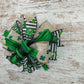 St. Patrick's Day Clover Black White Green Lantern Wreath Bow - Burlap Wreath Embellishment for Making Your Own - Layered Full Handmade Farmhouse Already Made - Pink Door Wreaths