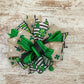St. Patrick's Day Clover Black White Green Lantern Wreath Bow - Burlap Wreath Embellishment for Making Your Own - Layered Full Handmade Farmhouse Already Made - Pink Door Wreaths
