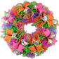 Sugar Skulls Day of the Dead Wreath - Front Door Mesh Wreath - Gingham Orange Lime Green Hot Pink Purple - Pink Door Wreaths