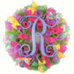 Summer Spring Welcome Door Wreath; Pink, Lavender, Yellow, Green, Purple - Pink Door Wreaths