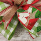 Teacher Apple Lantern Wreath Bow - Burlap Wreath Embellishment for Making Your Own - Layered Full Handmade Farmhouse Already Made (Teacher (Red/White/Green) - Pink Door Wreaths