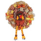 Thanksgiving Turkey Wreath | Fall Deco Mesh Wreath | Turkey Legs | Front Door Wreath; Brown Orange - Pink Door Wreaths