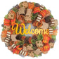 Welcome Fall Wreaths, Thanksgiving Front Door Wreath, Green, Brown : F1 - Pink Door Wreaths