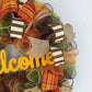 Welcome Fall Wreaths, Thanksgiving Front Door Wreath, Green, Brown : F1 - Pink Door Wreaths