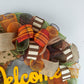 Welcome Fall Wreaths, Thanksgiving Front Door Wreath, Green, Brown : F1 - Pink Door Wreaths