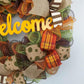 Welcome Fall Wreaths, Thanksgiving Front Door Wreath, Green, Brown : F1 - Pink Door Wreaths