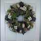 Moss Green Everyday Wreath - Birthday Gift for Her - Burlap Year Round Wreath (Moss/Black)