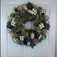 Moss Green Everyday Wreath - Birthday Gift for Her - Burlap Year Round Wreath (Moss/Black)
