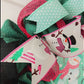 Snow Cute Snowman Wreaths - Turquoise Pink Snowflake Cold Front Door Wreath - Outdoor Christmas Decor - Winter Decor