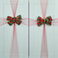 Tartan Plaid Red Green Gold Bow Tree Topper - Christmas Tree Bow - Pink Door Wreaths