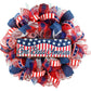4th of July Door Wreath | Fourth of July Wreath | God Bless America | Red White Navy Blue - Pink Door Wreaths