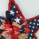 4th of July Grapevine Wreath - Star Navy Blue Red - Pink Door Wreaths