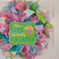 This Chick is Ready for Easter Door Wreath - Easter Door Decor - Blue Pink Purple Green