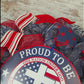 Proud to Be an American Door Wreath - Red White Navy Blue