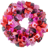 Bold Valentine's Day Wreath - Valentines Mesh Door Wreath - Valentine Wreath - Pink Door Wreaths