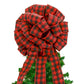 Buffalo Plaid Check Bow Christmas Tree Toppers - Pink Door Wreaths