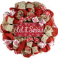 Burlap Let It Snow Wreath | Winter Christmas Mesh Front Door Wreath - Pink Door Wreaths