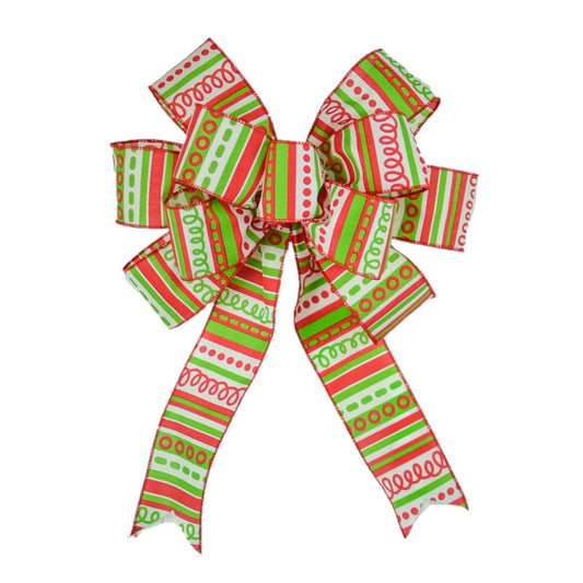Choose Your Style - Christmas Bow for Wreath Add Ons - Outdoor Window Embellishment - Farmhouse Extra - Pink Door Wreaths