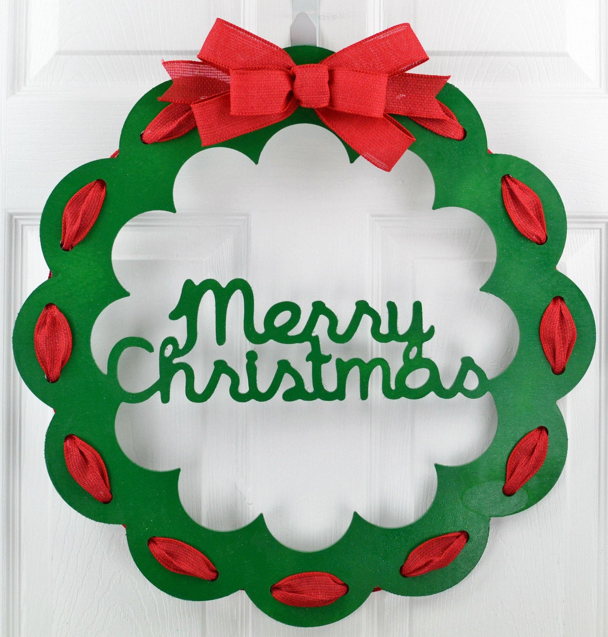 Christmas Door Hanger | Christmas Wreath | Thin Christmas Door Decor | Christmas Decoration