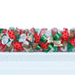 Christmas Garland for Staircase or Mantle - Mantel Decor - Red Emerald White - Pink Door Wreaths
