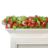 Christmas Garland for Staircase or Mantle - Mantel Decor - Red Lime White - Pink Door Wreaths