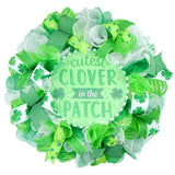 Cutest Clover St Patricks Wreath - Animal Print Saint Patrick's Home Sweet Home Decor - Shamrock Door Decorations - Green White - Pink Door Wreaths