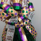Mardi Gras Tree Topper Bow | Lantern Topper | Large Oversized Present or Gift Bow