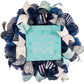 Dashing through the Snow Wreath - Winter Christmas Mesh Front Door Wreath - White Blue Grey - Pink Door Wreaths