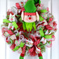 Elf Wreath | Elf Door Wreath | Christmas Mesh Wreath | Holiday Front Door
