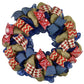 Everyday Burlap Mesh Door Wreath - Rustic Farmhouse Navy Blue Front Door Decor - Pink Door Wreaths