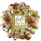 Fall is in the Air Door Wreaths | Thanksgiving Deco Mesh Wreath | Moss Jute Burlap Brown - Pink Door Wreaths