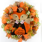 Fall Wreath | Fox Wreath | Give Thanks Decor | Thanksgiving Wreath - Pink Door Wreaths