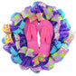 Flip Flop Summer Door Wreath | Purple Pink Turquoise - Pink Door Wreaths