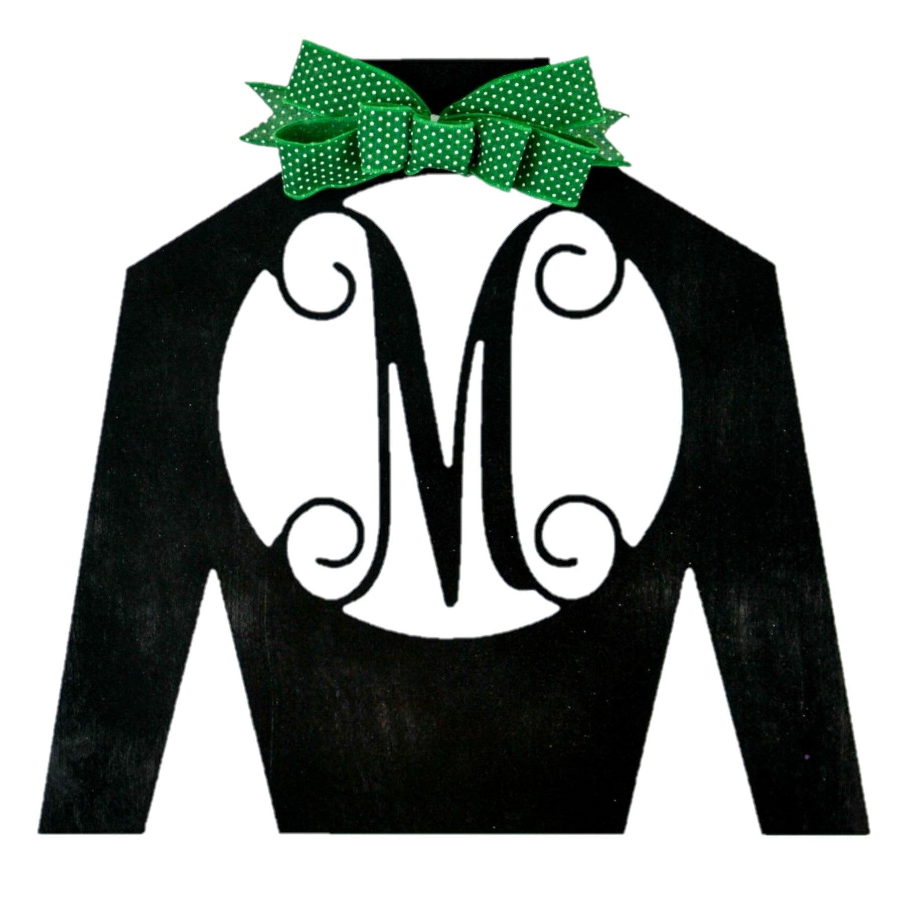 Kentucky Derby Monogram Jockey Silk | LOTS of colors! - Pink Door Wreaths