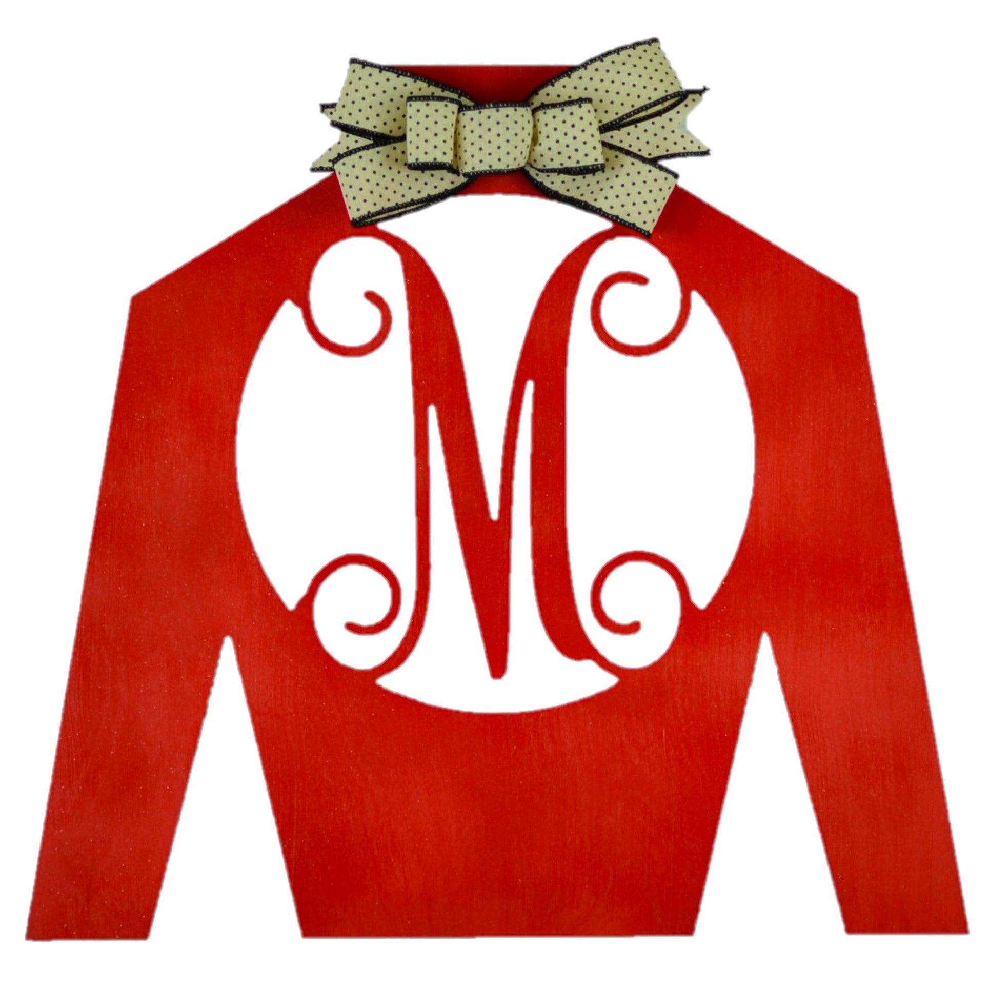 Kentucky Derby Monogram Jockey Silk | LOTS of colors! - Pink Door Wreaths