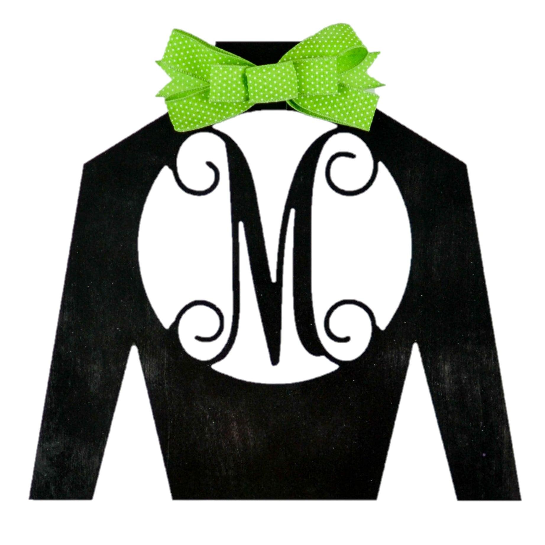 Kentucky Derby Monogram Jockey Silk | LOTS of colors! - Pink Door Wreaths