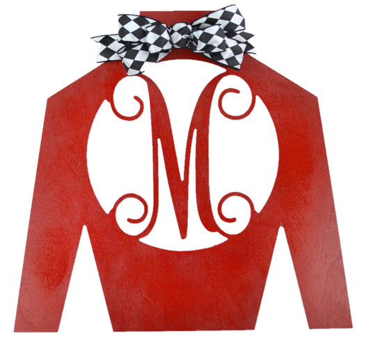 Kentucky Derby Party Jockey Silk Door Hanger | LOTS of colors! - Pink Door Wreaths