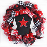 Kentucky Derby Wreath | Jockey Silk Decor | Horse Racing Gift | Red Black White - Pink Door Wreaths