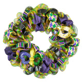 Mardi Gras Mask Wreath - Fat Tuesday Mesh Front Door Wreath - Pink Door Wreaths