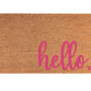 Matching "hello" Welcome Door Mat - Pink Door Wreaths