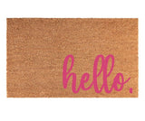 Matching "hello" Welcome Door Mat - Pink Door Wreaths
