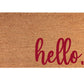 Matching "hello" Welcome Door Mat - Pink Door Wreaths